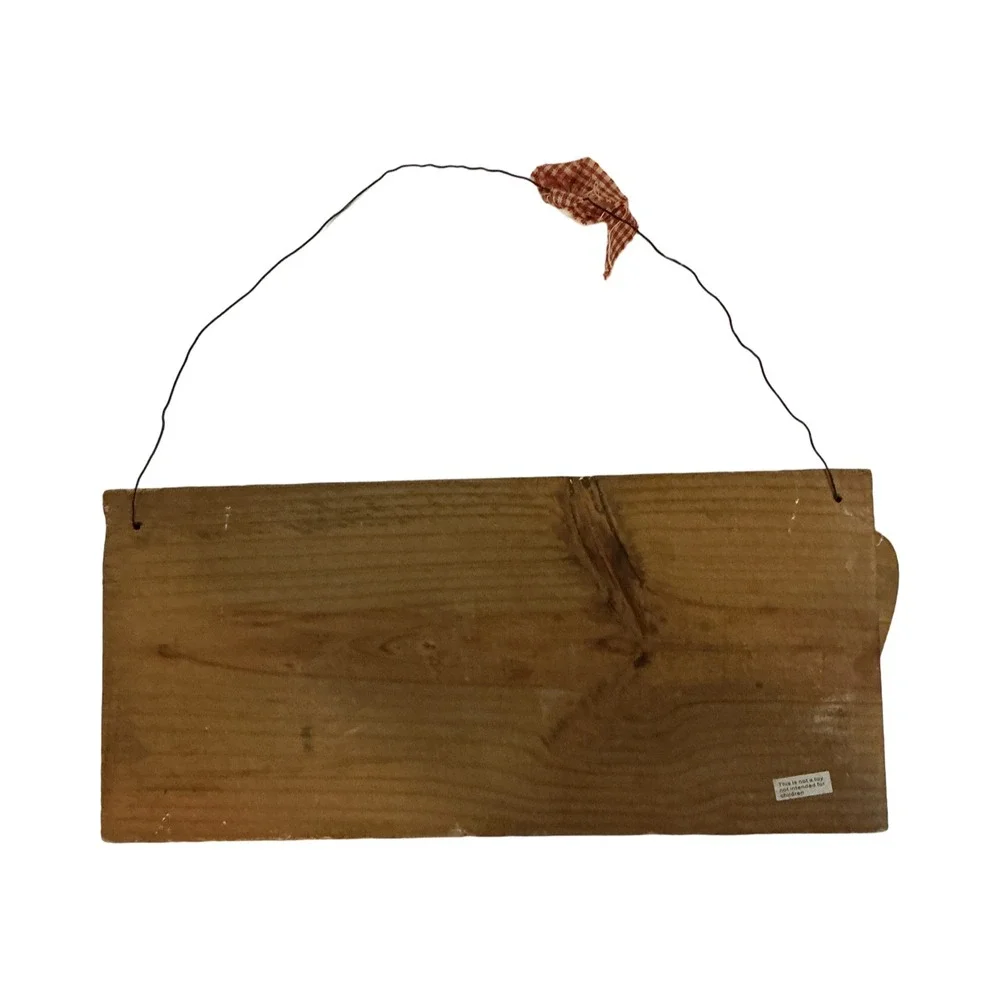 Nana's Kitchen Rustic Wood Wall Sign Primitive Farmhouse‎ Decor Heart Gingham